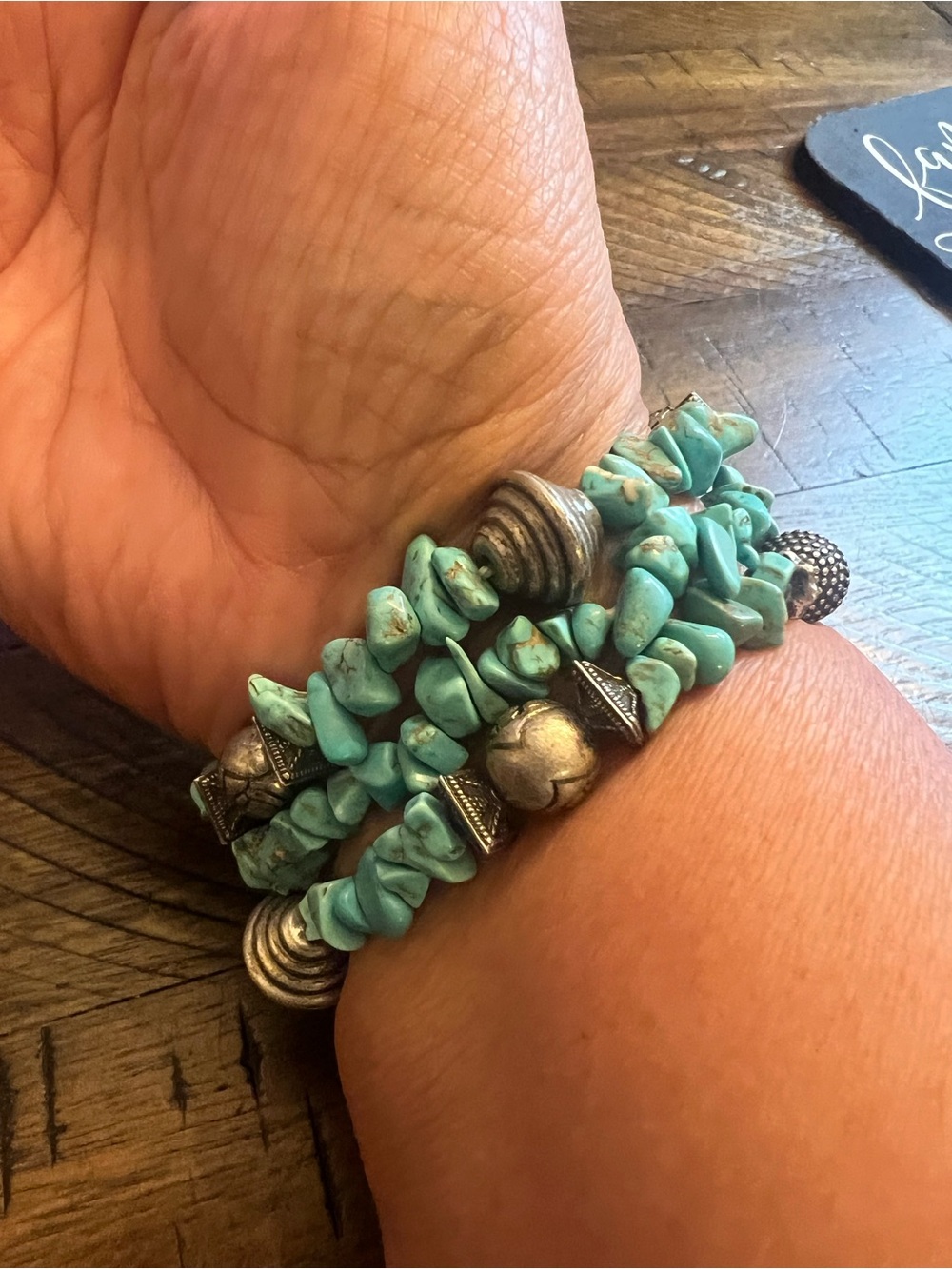 Turquoise Cross Statement Cuff Bracelet - Unbranded - Picture 3 of 3